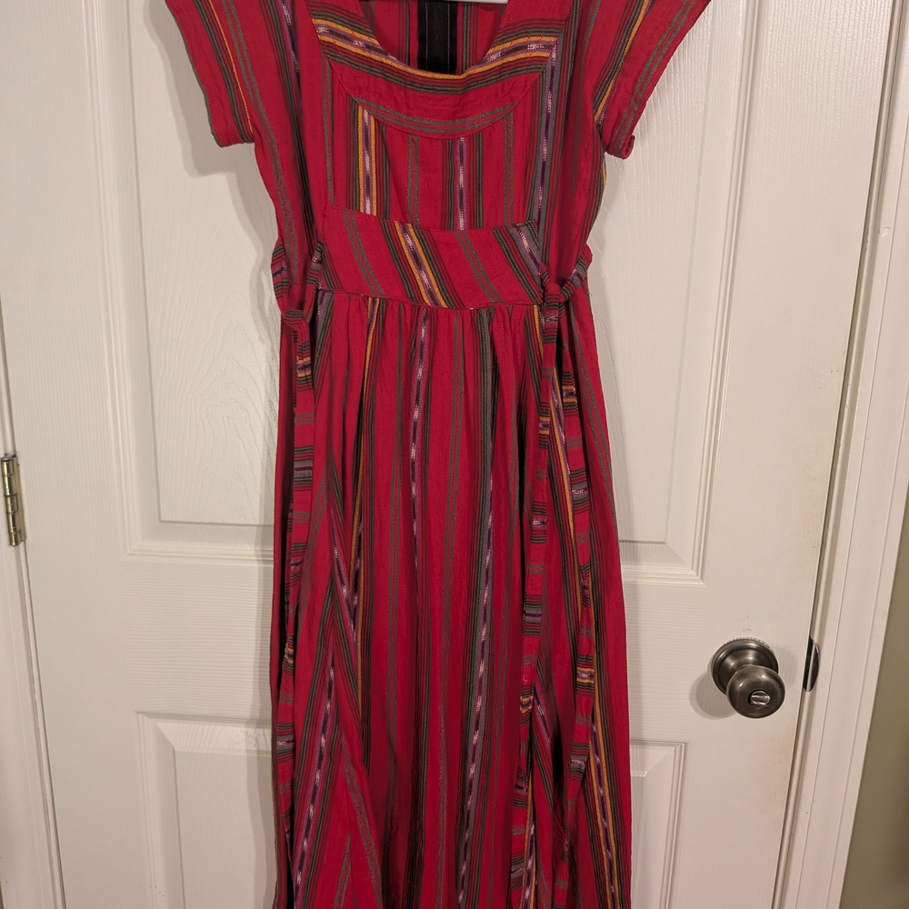 Beautiful Vintage Striped Red Dress